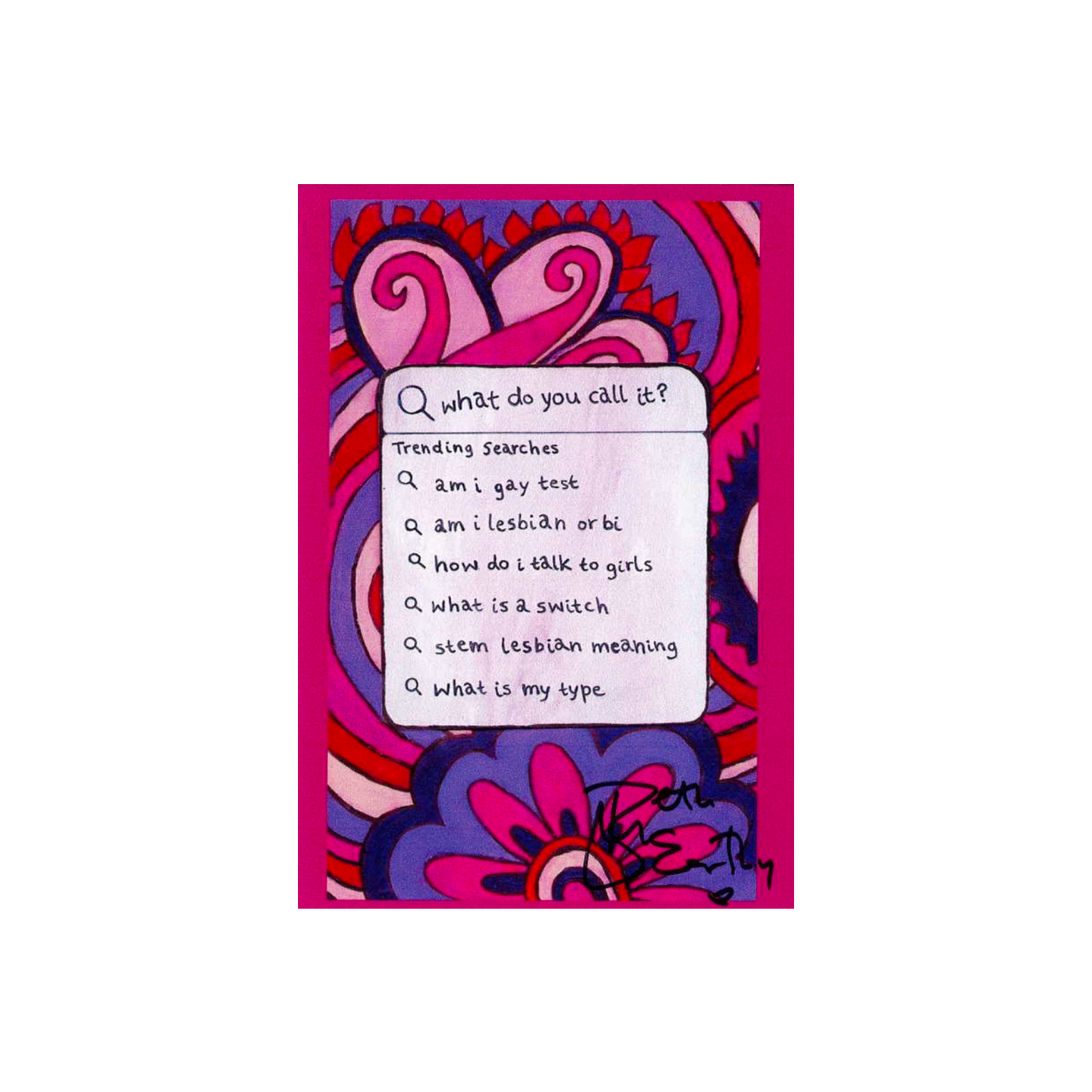 'WHAT DO YOU CALL IT?' SIGNED CARD POSTER